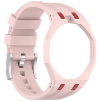 Ремінець Audemars Piguet x Swatch Royal Pop: Blush Pink/Burgundy