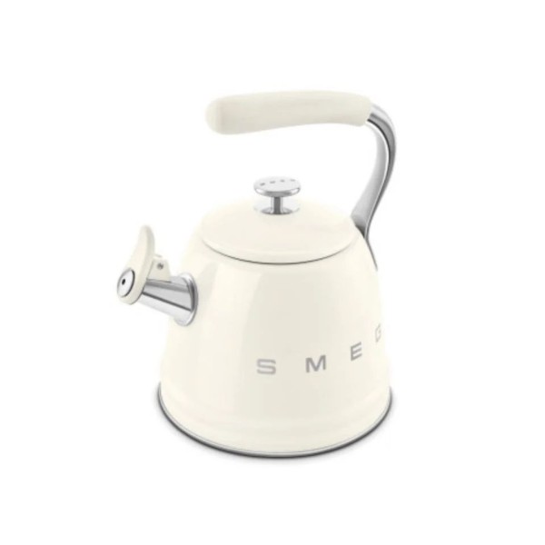 Кухонний чайник зі свистком SMEG WKF01CR, кремовий, 2,3 л