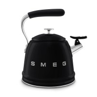Кухонний чайник зі свистком SMEG WKF01BL, чорний, 2,3 л