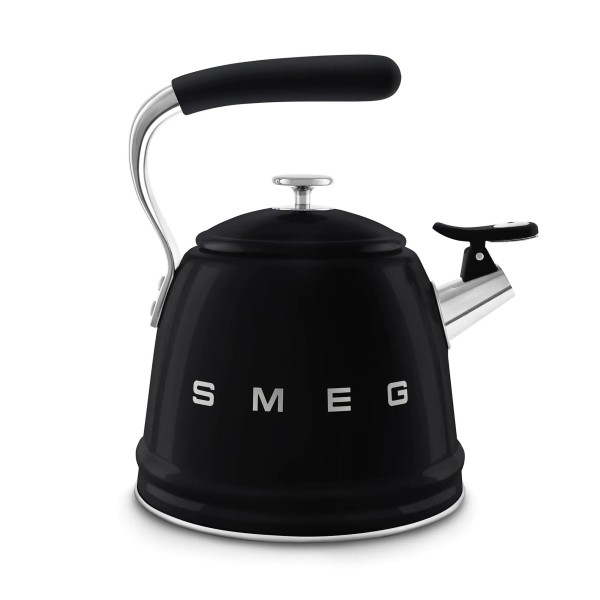Кухонний чайник зі свистком SMEG WKF01BL, чорний, 2,3 л