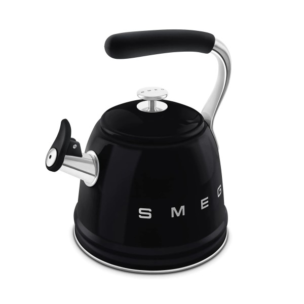 Кухонний чайник зі свистком SMEG WKF01BL, чорний, 2,3 л