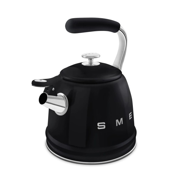 Кухонний чайник зі свистком SMEG WKF01BL, чорний, 2,3 л
