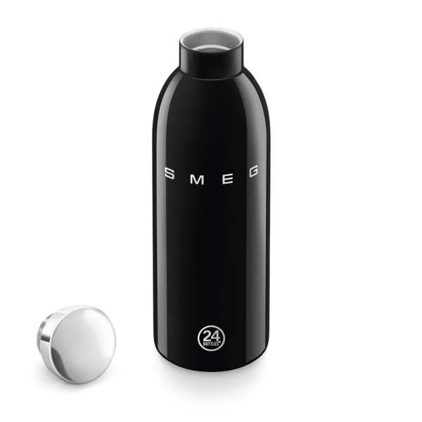 Термопляшка для напоїв SMEG × 24Bottles Clima WBF01BL, чорна, 500 мл