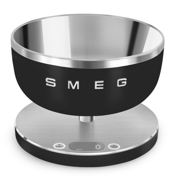 Кухонні ваги з цифровим дисплеєм Smeg KSC01BLMWW, чорні
