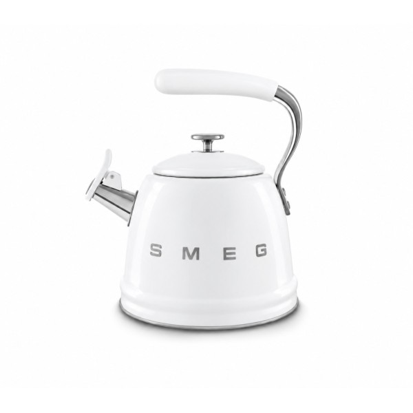 Кухонний чайник зі свистком SMEG WKF01WH, білий, 2,3 л