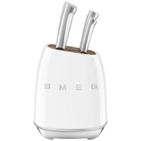 Набір ножів SMEG з підставкою, 7 предметів, білий