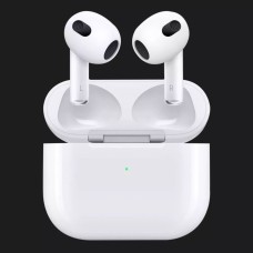Навушники Bluetooth Apple AirPods 3 MME73ZM/A, білі, із зарядним кейсом