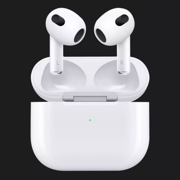 Навушники Bluetooth Apple AirPods 3 MME73ZM/A, білі, із зарядним кейсом