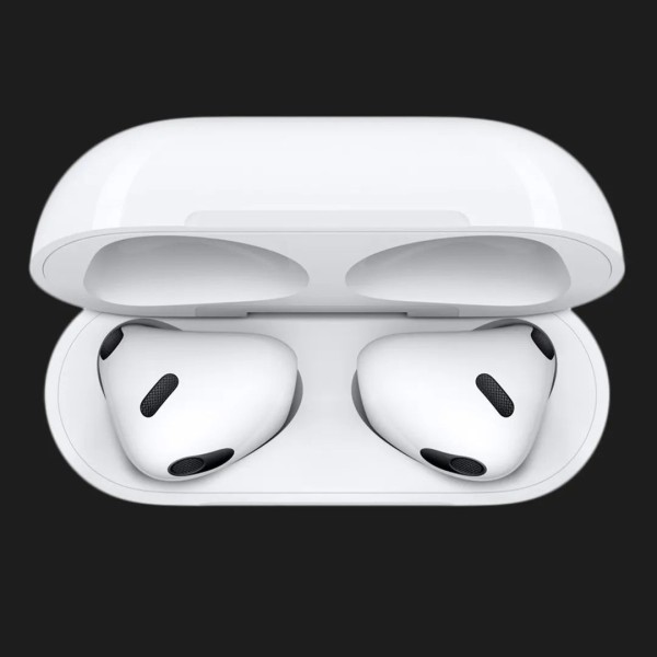Навушники Bluetooth Apple AirPods 3 MME73ZM/A, білі, із зарядним кейсом