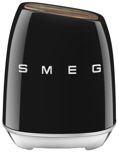 Кухонні ножі SMEG з підставкою, 7 предметів, чорний — фото 2