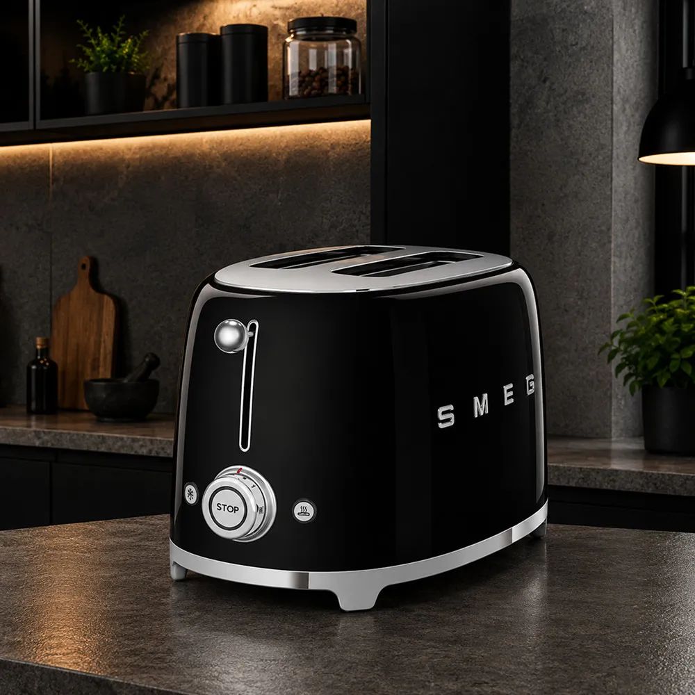 Тостер на дві скибки SMEG TSF01 Black — фото 2
